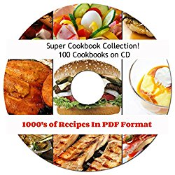 Super Cookbook Collection! 100 Cookbooks on CD ebooks Thousands of Recipes!