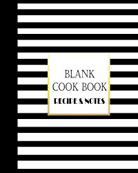 Blank Recipe Journal : Meal Weekly Planner Black and White Stripe Cooking Collection, 8″ x 10″, 120 Page: Cookbooks, Food & Wine, Cooking Education & Reference