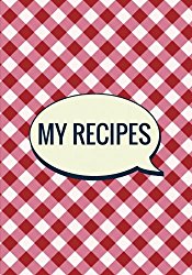 My Recipes (Blank Cookbook): Red Plaid Design – 200 Pages, Create Your Own Personalized Cookbook, 7×10 inches (Cooking Gifts)