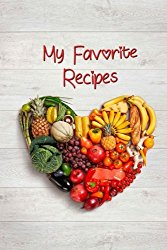 My Favorite Recipes: Blank Cooking Journal, 6×9-inch, 120 Recipe Pages