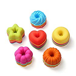 36-Pcs Reusable Silicone Donuts Pans by To encounter – Nonstick & Heat Resistant Doughnuts Mold – BPA Free Donuts Baking Molds (36)