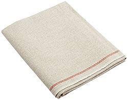 BrotformDotCom Professional Bakers Couche – 100% Pure Flax Linen Proofing Cloth from France, with One Bonus Mure & Peyrot Fixed Blade Lame, 35×26 Inch, the Original Red Stripe Signature Couche