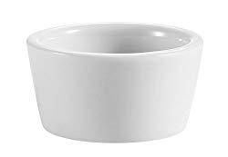 CAC China RKF-2-P 2-Ounce Super Porcelain Round Ramekin, 2-1/4 by 2-1/4-Inch, White, Box of 48