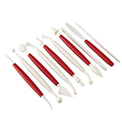 Cake Boss Decorating Tools 10-Piece Fondant and Gum Paste Decorating Tool Kit, Assorted