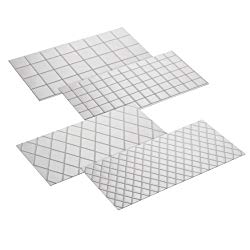 Cake Boss Decorating Tools 4-Piece Quilted Fondant Imprint Mat Set, Clear