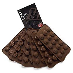 Cake Decorating Chocolate Silicon Molds – Set Of 6 Chocolate Molds – Best For Cake Decorations – Chocolate Candy Molds – Silicone Mold – Hard Candy Molds – Jello Shot Molds