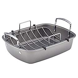 Circulon Nonstick Bakeware 17-Inch by 13-Inch Roaster with U-Rack