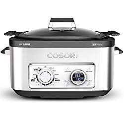 COSORI 6 Qt 11-in-1 Programmable Multi Cooker,Slow Cooker,Rice Cooker,Brown,Saute,Boil,Steamer,Yogurt Maker with Delay & Keep Warm Function,86°to 400°F,Includes Recipe Book,Stainless Steel(CP001-SC)
