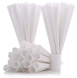 Cotton Candy Express Cones- 100 Pack, White | Cotton Candy Cones | For Commercial or Household Use | Disposable Paper Cones for Homemade Cotton Candy