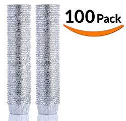 DOBI Ramekins – Disposable Aluminum Foil Ramekins, Standard Size – 4 oz. (Pack of 100)
