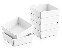 DOWAN 6oz Porcelain Ramekins – 6 Packs, White