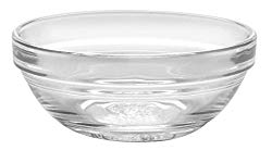 Duralex Made In France Lys Stackable Glass Bowl (Set of 4), 1 oz, 2.3 Inches, Clear