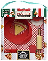 Handstand Kitchen Authentic Pizzeria 9-piece Real Pizza Making Set with Recipes for Kids