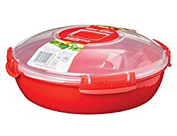 Sistema Microwave Collection Round Dish, Red