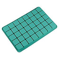 V-fox 40 Cavities Square Caramel Candy Silicone Molds for Chocolate Truffles, Ganache, Jelly, Candy and Praline,Random Color