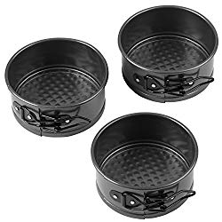 Wilton 4-Inch Mini Springform Pans Set, 3-Piece for Mini Cheesecakes, Pizzas and Quiches