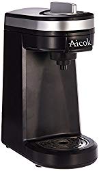 Aicok Single Serve Coffee Maker, Coffee Machine for Most single cup pods including K-Cup pods, Quick Brew Technology Travel One Cup Coffee Brewer
