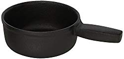 American Metalcraft CIFD Cast Iron Mini Fondue Pot with Handle, Black
