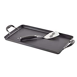 Anolon Advanced Hard Anodized Nonstick 18-Inch by 10-Inch Double Burner Griddle with Pour Spout and Mini Stainless Turner