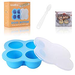 Aozita Silicone Egg Bites Molds for Instant Pot Accessories 3 Qt – Fits Instant Pot 3/5/6/8 Qt Pressure Cooker, Reusable Storage Container and Freezer Tray with Lid, Sous Vide Egg Poacher