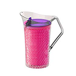 Asobu Iceberg Pitcher with Freezable Double Walls for Water Beer or Tea Bpa Free 50 Ounce (Pink)