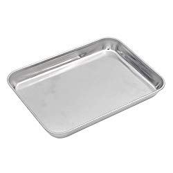 Aspire 304 Stainless Steel Tray Cookie Sheet Baking Pan, 10.5″ X 8″ X 1″