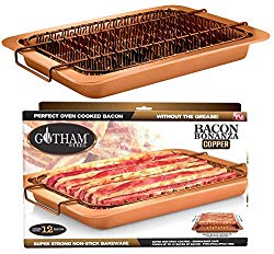 Bacon Bonanza by Gotham Steel Oven Healthier Bacon Drip Rack Tray with Pan – As Seen on TV