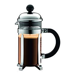 Bodum Chambord French Press Coffee Maker, Stainless Steel, Glass, 12 Ounce, .35 Liter, (3 Cup), Chrome
