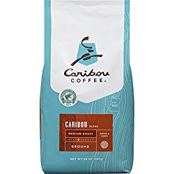 Caribou Coffee, Caribou Blend, Ground, 20 oz. bag, Smooth & Balanced Medium Roast Coffee Blend from the Americas & Indonesia, with A Rich, Syrupy Body & Clean Finish; Sustainable Sourcing