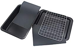 Checkered Chef Toaster Oven Pans – 5 Piece Nonstick Bakeware Set Includes Baking Trays, Rack and Silicone Baking Mats – Best Accessories For Toaster and Convection Ovens