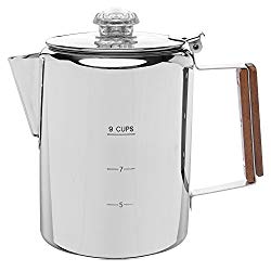 Coletti”Bozeman” Percolator Coffee Pot – 9 CUP Stainless Steel