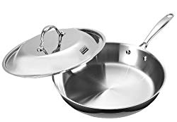 Cooks Standard 12-Inch Multi-Ply Clad Stainless Steel Fry Pan with Dome Lid