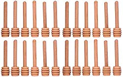 Creative Hobbies 24 Pack of Mini 3 Inch Wood Honey Dipper Sticks, Individually Wrapped, Server for Honey Jar Dispense Drizzle Honey, Wedding Party Favors