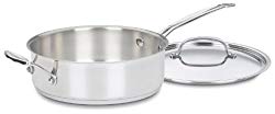 Cuisinart 733-24H Chef’s Classic Stainless 3-1/2-Quart Saute Pan with Helper Handle & Cover