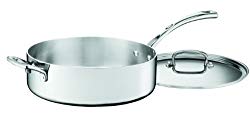 Cuisinart FCT33-28H French Classic Tri-Ply Stainless 5-1/2-Quart Saute Pan with Helper Handle and Cover