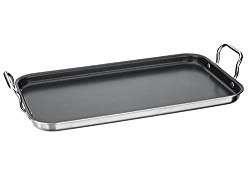 Cuisinart MCP45-25NS Non-Stick Double Burner Griddle, 10 x 18″, Stainless Steel