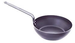 De Buyer Professional 24 cm Blued Iron Force Blue Country Frypan with Riveted Handle 5314.24