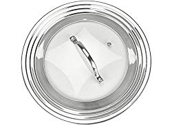 Elegant Stainless Steel and Glass Universal Lid, Fits All 7″ to 12″ Pots and Pans, Replacement Frying Pan Cover and Cookware Lids – Modern Innovations