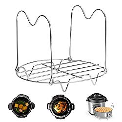 Instant Pot Trivet with Handles for 6 or 8 Quart Instant Pot Accessories, Stainless Steel Pressure Cooker Trivet Instant Pot Rack, Great for Lifting out Whatever Delicious Meats & Veggies You Cook