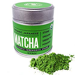 Jade Leaf Matcha Green Tea Powder – USDA Organic – Ceremonial Grade (For Sipping as Tea) – Authentic Japanese Origin – Antioxidants, Energy [30g Tin]