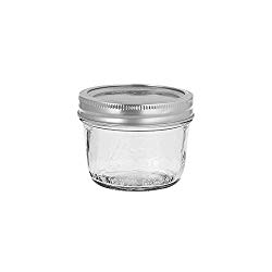 Kerr Wide Mouth Half-Pint Glass Mason Jars 8-Ounces with Lids and Bands 12-Count per Case (1-Case)