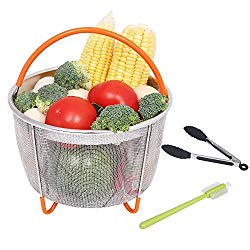 MAXROCK Steamer Basket for Instant Pot Accessories 5/6/8 qt,Strainer and Insert fits InstaPot Pressure Cooker/Ultra, Basket for Veggies,Fruits,Meats,etc