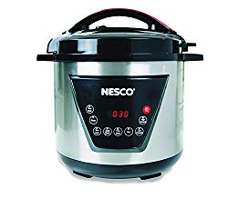 Nesco American Harvest Nesco PC8-25 Pressure Cooker, 8 quart, Silver/Black