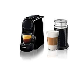 Nespresso Essenza Mini Original Espresso Machine with Aeroccino Milk Frother Bundle by De’Longhi, Black