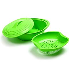 Norpro Silicone Steamer with Insert, Green