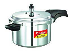 Prestige Deluxe Plus Aluminum Pressure Cooker, 5 Liter