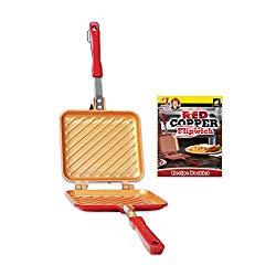 Red Copper Flipwich Non-Stick Grilled Sandwich and Panini Maker by BulbHead