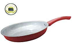 Royal Organic Red 8″ Ceramic Non-Stick Coating Fry Pan Stay Cool Handle