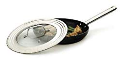 RSVP Endurance Stainless Steel Universal Lid with Glass Insert, Fits pans 7″-12″