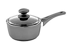 Saflon Titanium Nonstick 2-Quart Sauce Pan with Tempered Glass Lid, 4mm Forged Aluminum with PFOA Free Coating from England